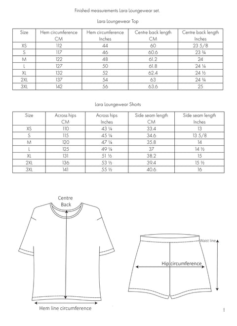 Lara Loungewear Set Sewing Pattern