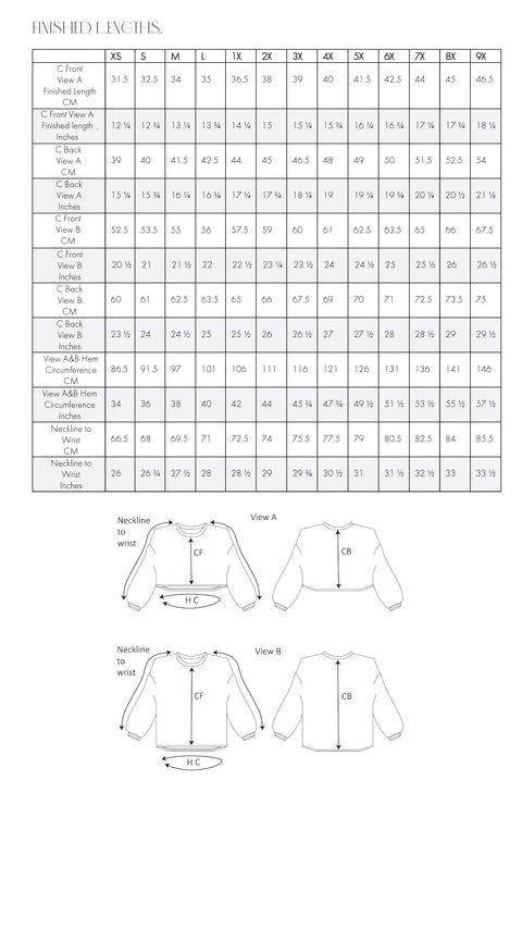 Billow Sleeve Knit Sewing Pattern