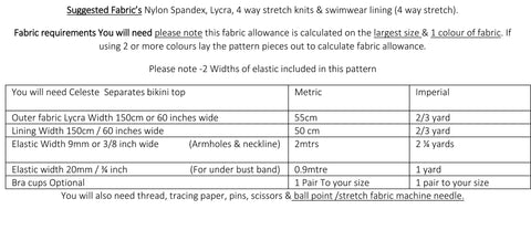 Celeste Bikini Top Sewing Pattern