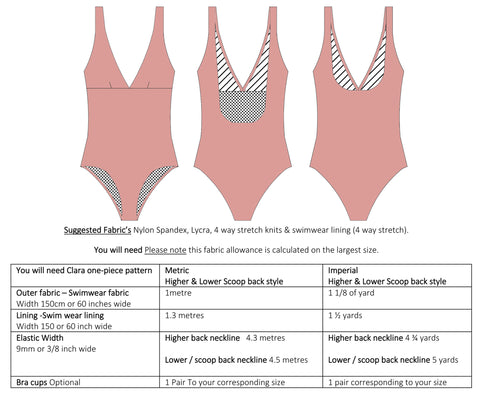 One Piece Clara Sewing Pattern