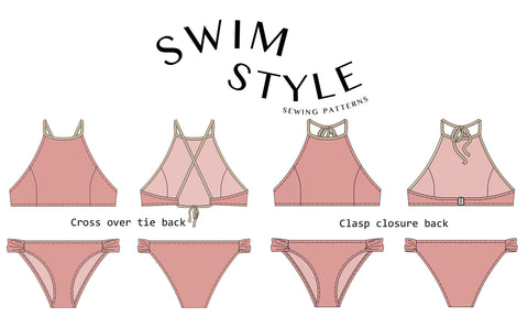 Indigo Ruche Bikini Sewing Pattern Swim Style Patterns 