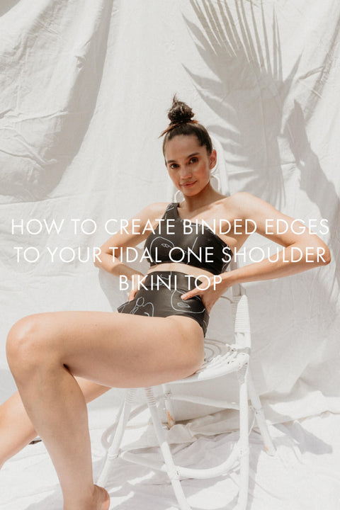 How to create binded edges to your Tidal One Shoulder Bikini Top