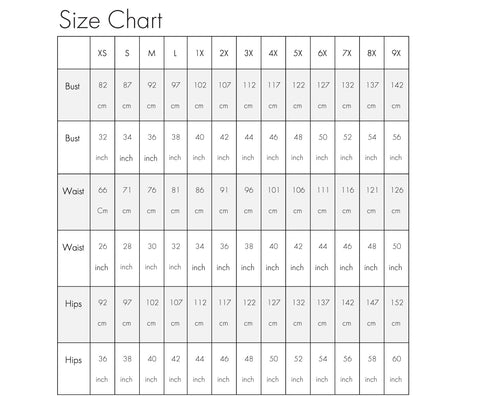 Victoria Vest Size Chart – Althyrea Design, Inc