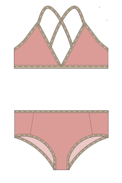 Girls Sun Lover Bikini Sewing Pattern Size 6 to 14 years