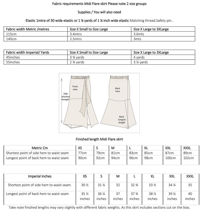Midi Flare & Tiered Skirt Sewing Pattern – Swim Style Patterns