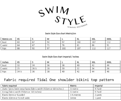 Tidal One Shoulder Bikini Top Sewing Pattern