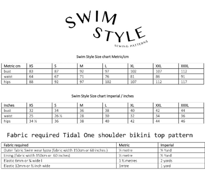 Tidal One Shoulder Bikini Top Sewing Pattern – Swim Style Patterns