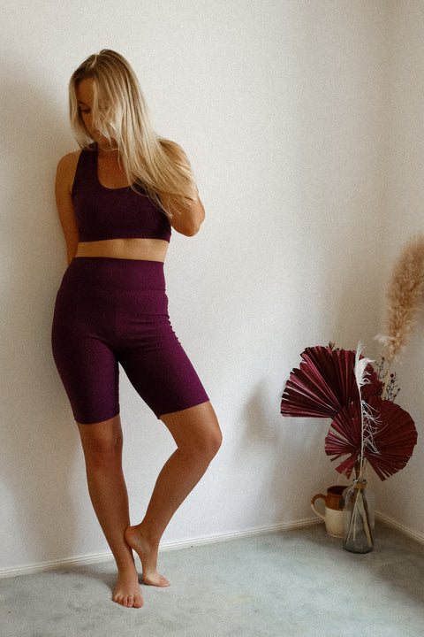 Activewear Easy Crop top & Gym Shorts Pattern