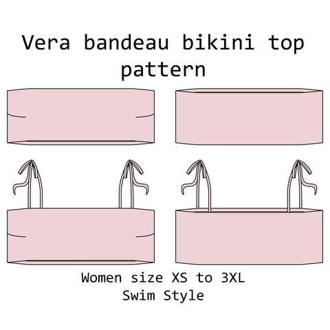 Vera Bandeau Bikini Top Sewing Pattern